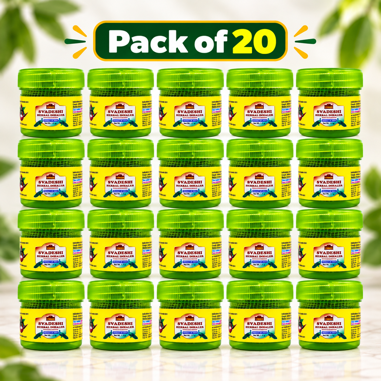 Pack of 20 Herbal Inhalers
