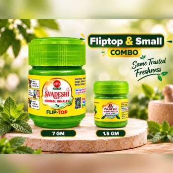 SVADESHI HERBAL INHALER FLIP-TOP 7 GM + 1.5 GM