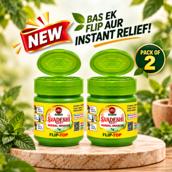 SVADESHI HERBAL INHALER FLIP-TOP 7 GM (Pack of 2)